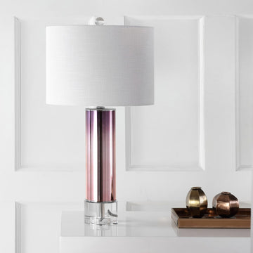 Edward 27" Glass/Crystal LED Table Lamp - JONATHAN Y